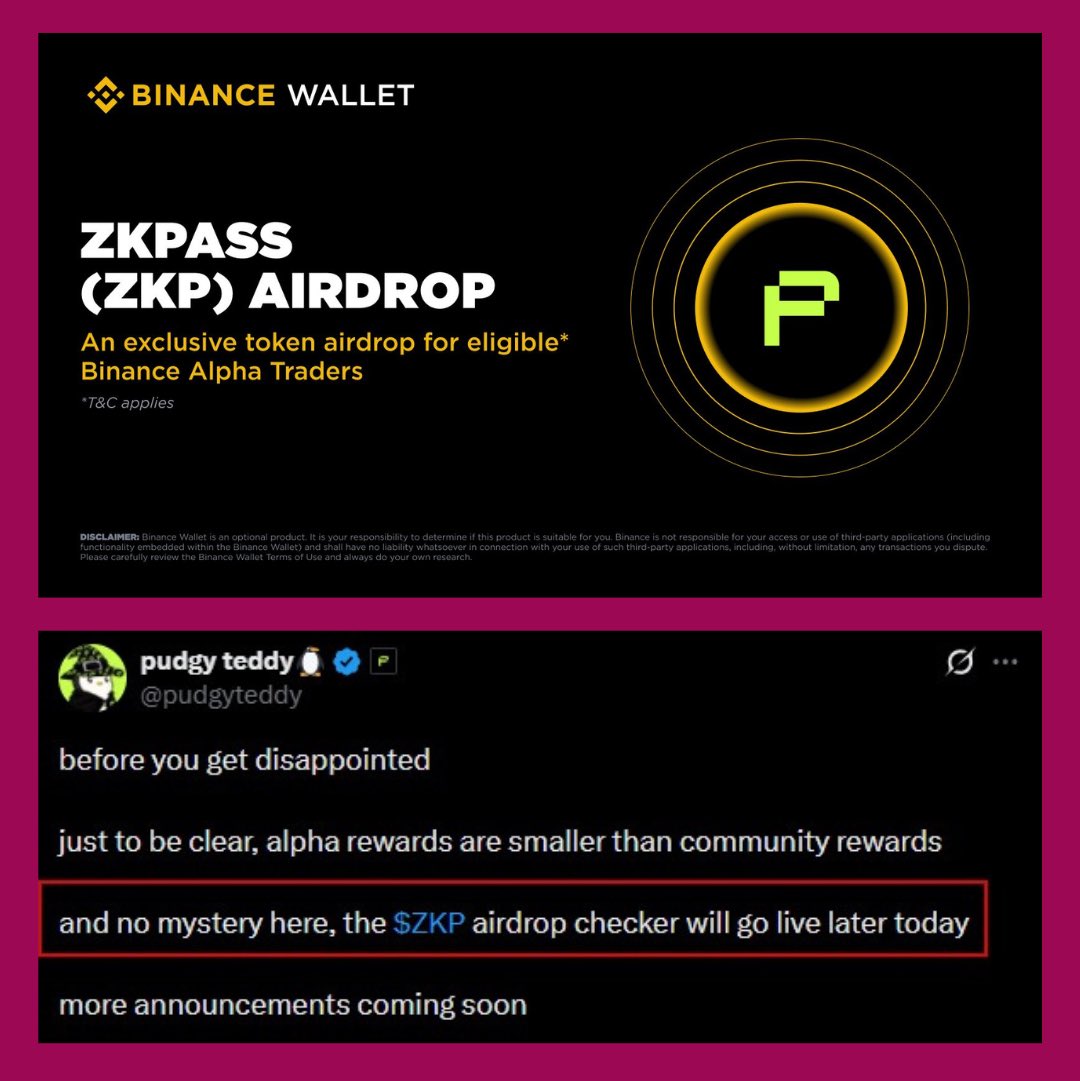 chiamaka_asogwa's tweet photo. $ZKP is set to go live this Friday, December 19, on Binance Alpha.

The eligibility and allocation checker is expected to go live today.

What we know so far:

➨ Early supporters are getting allocations
➨ Protocol testers are getting allocations

There is still no clear word yet on yappers, so that part remains uncertain. 

But the timing alone makes this interesting, and it feels like one of those drops people did not fully price in.

December 19.
Be around.

And while you wait, keep an eye on @SIXR_cricket  it is building real on-chain infrastructure around sports data, verifiable results.