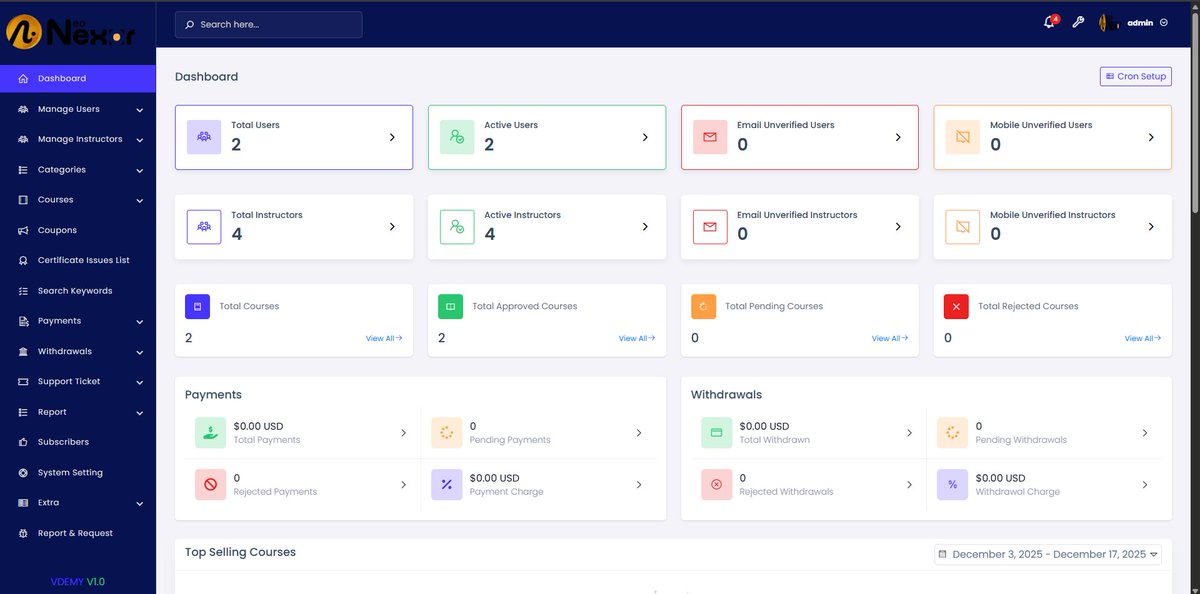 neo_Nexor's tweet photo. 🎓 LMS (Learning Management System) Demo

Website (Student View): https://t.co/40HFiqXliM

১. অ্যাডমিন ড্যাশবোর্ড :
URL: https://t.co/UNHrz94oc5
Mail: admin
Pass: neoadmin112

২.  (Instructor Login):
URL: https://t.co/wIeczyG4tP
Mail: Sayemtestins@gmail.com
Pass: 123456789 https://t.co/Sp07dmP9a9