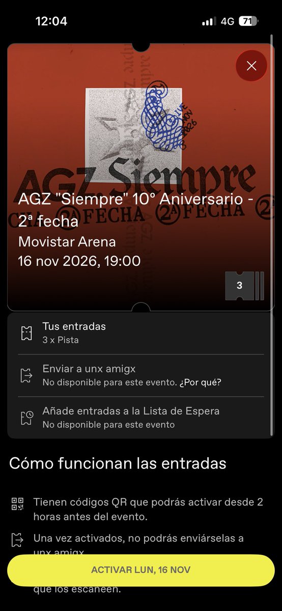 Marcos_2829's tweet photo. Vendo 3 entrada para ver a agorazein 
300€ por entrada o pago en carne (opcional) https://t.co/XCtJuIrSFv