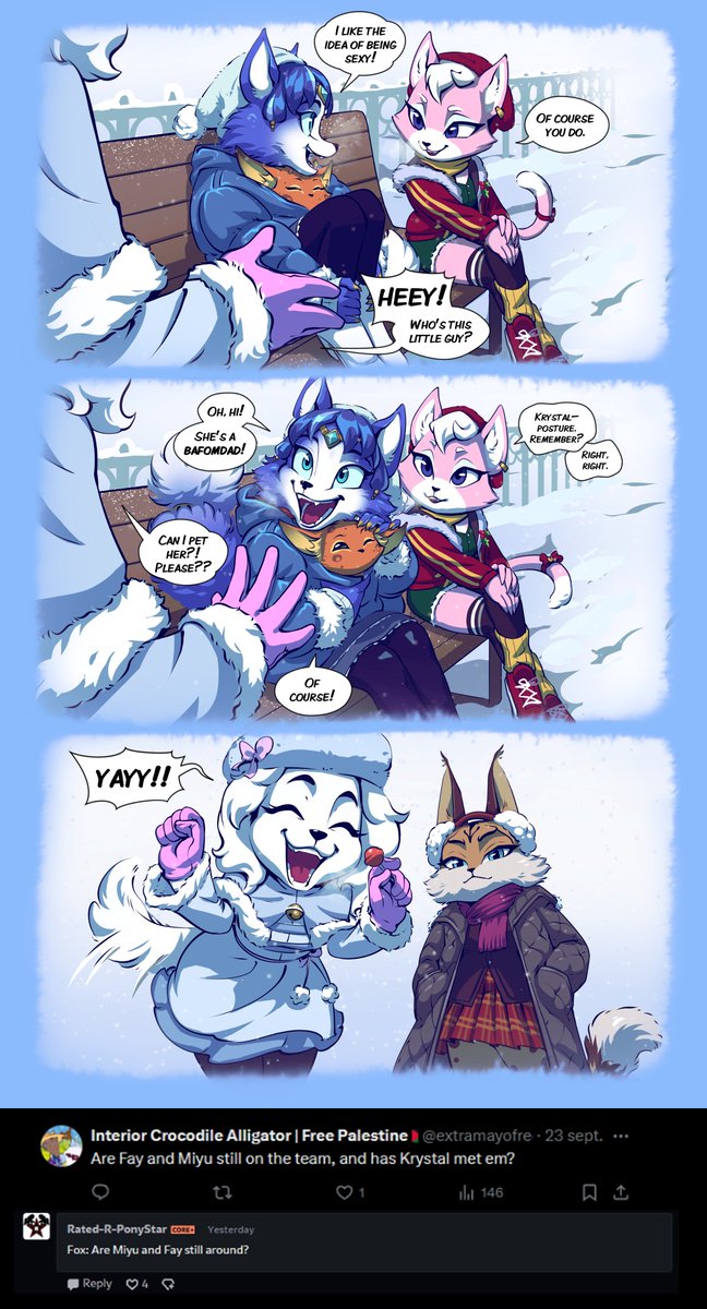Part 1
by <a href="/Babillustration/">Baban (Emotes + Regular Commissions Open)</a> and me
Clothes design by <a href="/tomi_OuO/">✧ Tomiku ✧ COMS OPEN!</a> 

Oh hey! Look who have decided to join for Starmas!