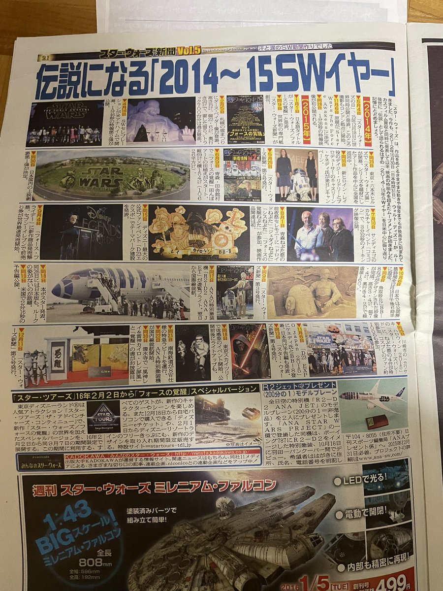 スターウォーズ 新聞紙切り抜き これらのイベント、スター・ウォーズ新聞で見てたな。懐かしい。