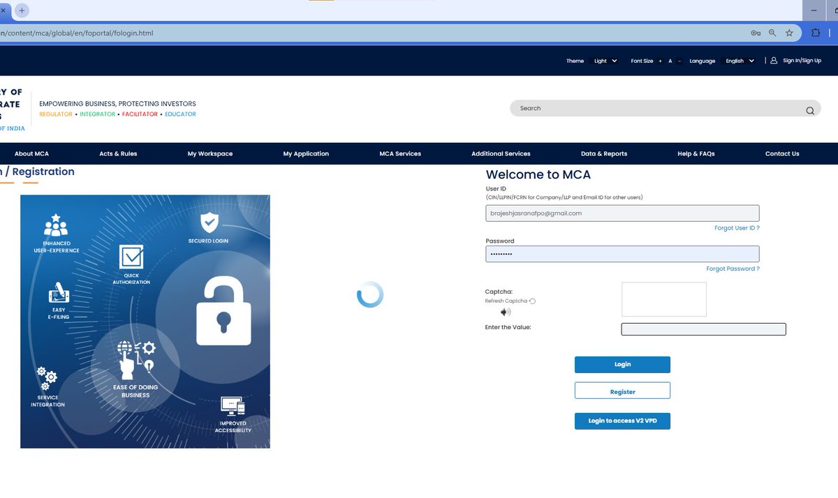 AssociateSalman's tweet photo. @HelpdeskMCA21V3 @MCA21India @nsitharaman kindly look how the portal is working https://t.co/n7xomFzSAY
