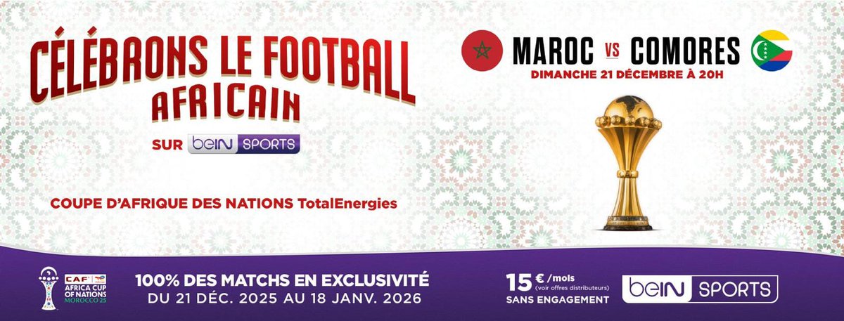 Plus que 4 Dodos...⏳️ Rdv dimanche à #Rabat pour #Maroc - #Comores avec <a href="/RobertMalm/">Robert Malm</a> <a href="/truilletgui/">Guillaume</a> <a href="/Vanessalemoigne/">vanessa Le Moigne 🇫🇷🇩🇿</a> <a href="/BenMoukandjo/">MOUKANDJO BENJAMIN</a> et Jaouad Zairi ! 🔥🥳 <a href="/beinsports_FR/">beIN SPORTS</a> #TotalEnergiesAFCON2025 #CAN2025 #Maroc2025