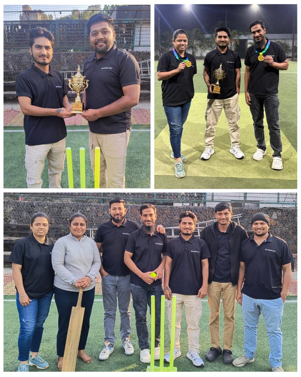 mycpeone's tweet image. It was an evening filled with sportsmanship, cheers, and memories that went far beyond the scoreboard.

Here’s a glimpse of the action and the champions who made it unforgettable! 🏆

#MYCPEONE #Nashik #BoxCricket #SportsAtWork #EmployeeEngagement