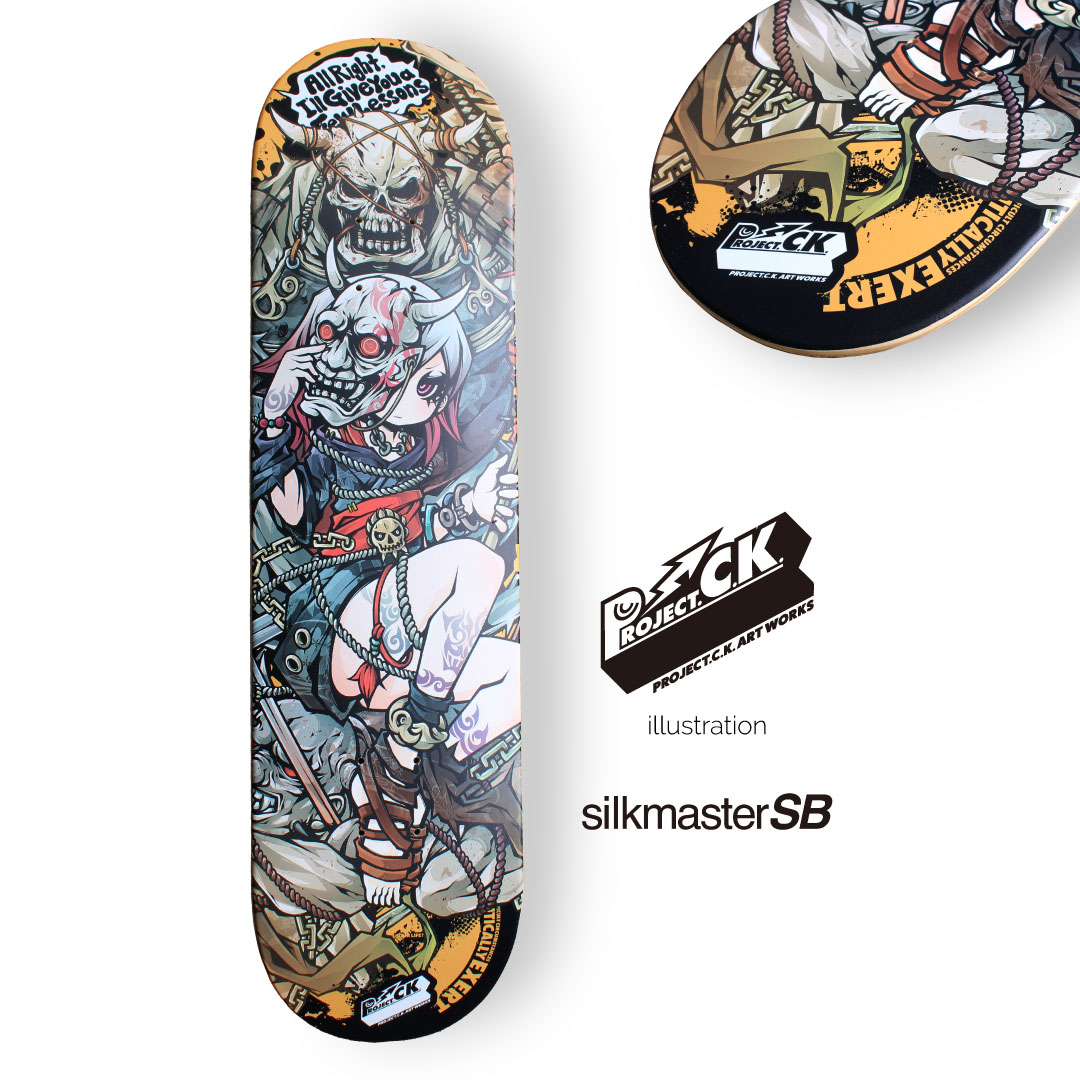 THEORIES アートプリント スケートボード 日本のスケートボードプリントファクトリー silkmasterSB が手がける