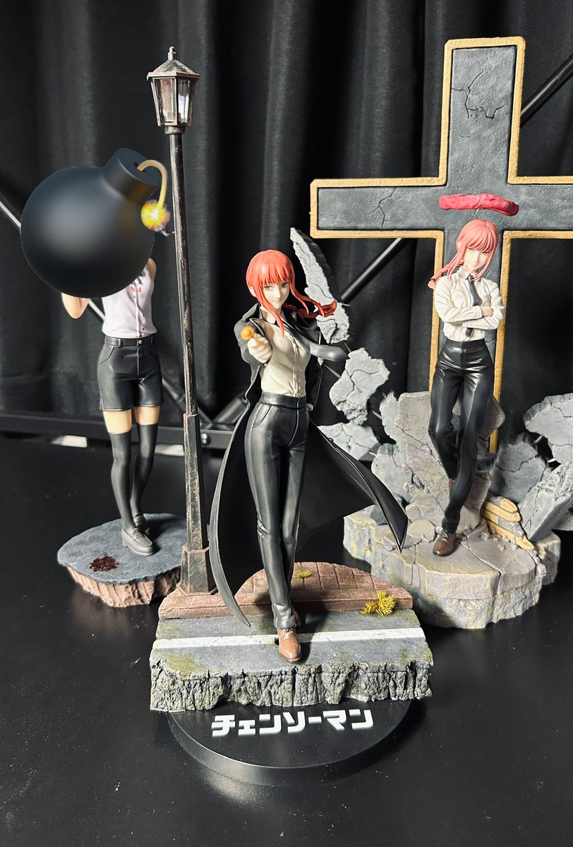 なんだかんだで、チェンソーマンのジオラマも10体作ってる😊 何気に