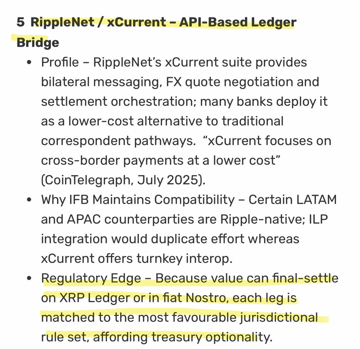 SMQKEDQG's tweet photo. ‼️IN CASE YOU MISSED IT: XRP IS ALREADY INTEGRATED INTO INTERNATIONAL BANKING FLOWS AS A COMPLEMENTARY PAYMENT RAIL‼️

This integration is enabled through the Interledger Protocol and ISO 20022 alignment.☝️

ISO 20022 compliance significantly increases the likelihood that a digital asset can be adopted within bank infrastructure.💯

As a result, XRP is now publicly documented on the International Finance Bank’s home page as a payment rail banks can use to move value when the XRPL is the most efficient option.💎

The documentation explicitly outlines the scenarios in which each payment rail is used.🙇‍♂️

3/6 available options route directly back to Ripple and the XRPL through the Interledger Protocol, RippleNet, and Mojaloop.🌐

See for yourself.😏💨👇