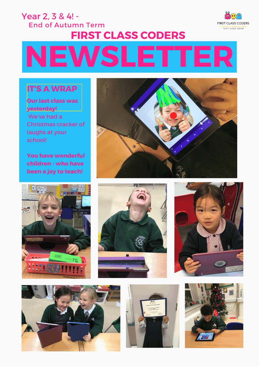 What a Christmas cracker of fun we've had this term teaching children to #code!

We teaching more children to #PlayCodeGrow with us in 2026. 

✅In schools
✅Online 
✅Holiday clubs &amp; camps
✅Weekend classes
✅1:1 sessions

firstclasscoders.co.uk