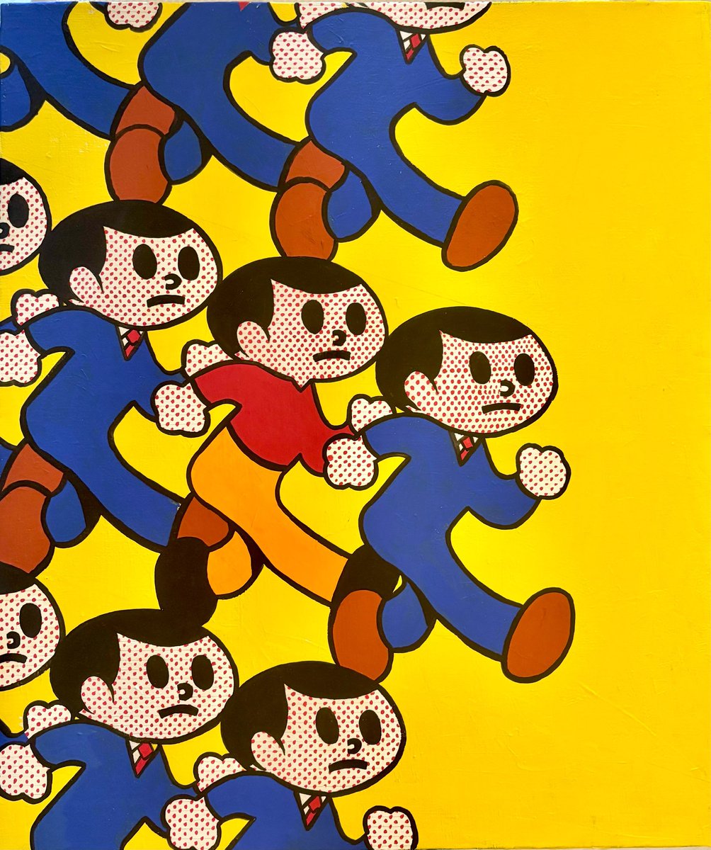 _NUM_00's tweet image. とびだし坊やのポップアート🏃‍♂️🏃‍♂️🏃‍♂️