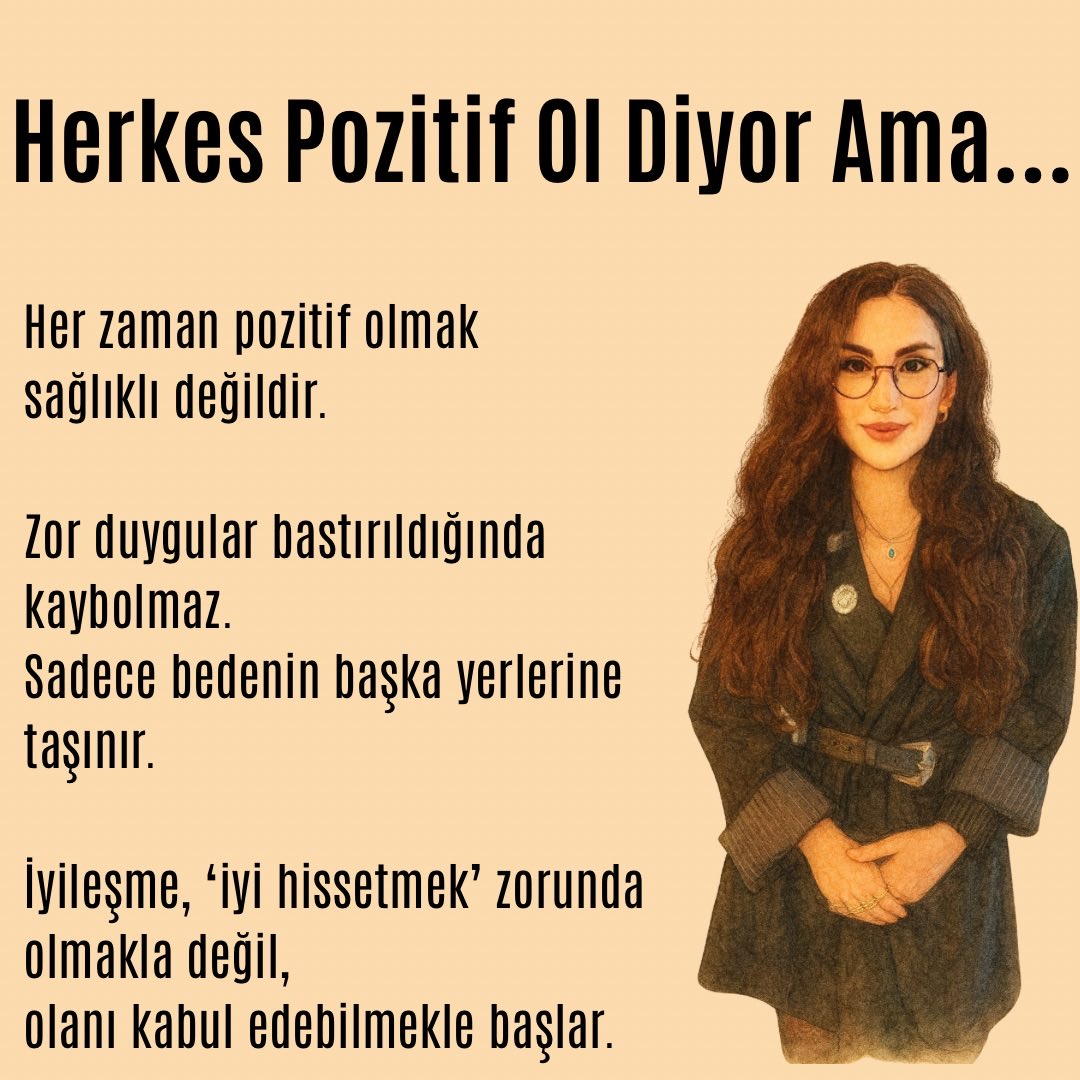 Zor duygular bastırıldığında kaybolmaz.
Sadece bedenin başka yerlerine taşınır.
İyileşme, ‘iyi hissetmek’ zorunda olmakla değil,
olanı kabul edip ve en önemlisi kendini affetmekle başlar.