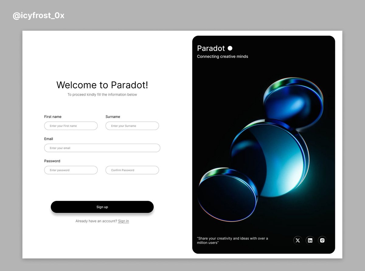 Icy frost | UI/UX designer tweet media