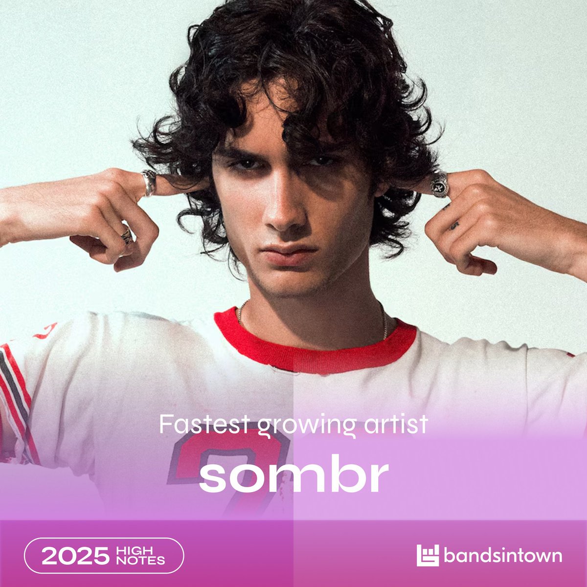 Sombr is crowned <a href="/Bandsintown/">Bandsintown</a>’s Fastest Growing Artist! #2025HighNotes