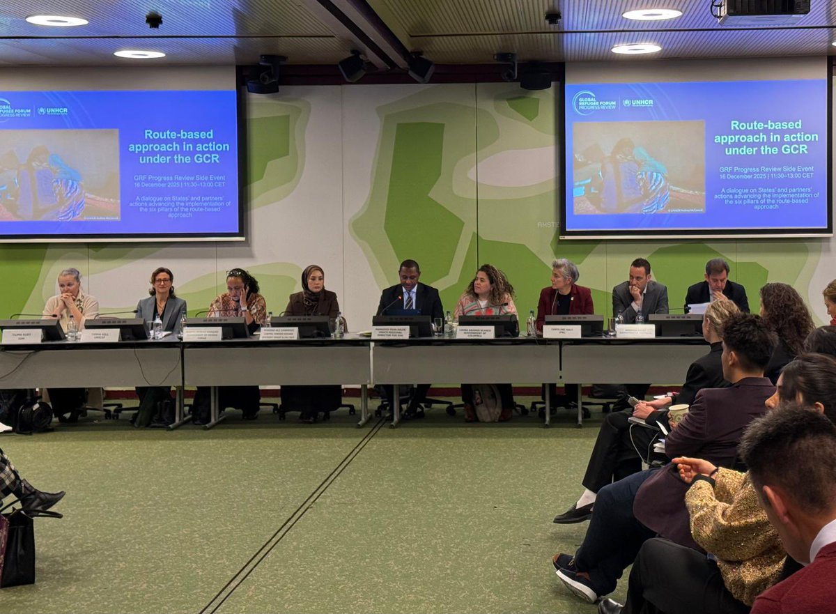 Govts &amp; refugees + partners sharing examples on how stronger cooperation between countries of origin, transit &amp; destination saves lives, ensures access to asylum &amp; reduce risks for people on the move. Happy to facilitate this side event at the margins of the #RefugeeForum.