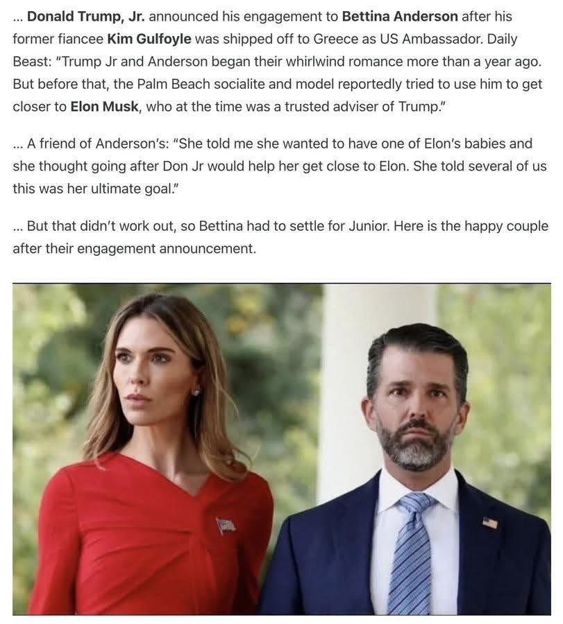 This is a big price to pay, just to have Elon’s baby! 😳