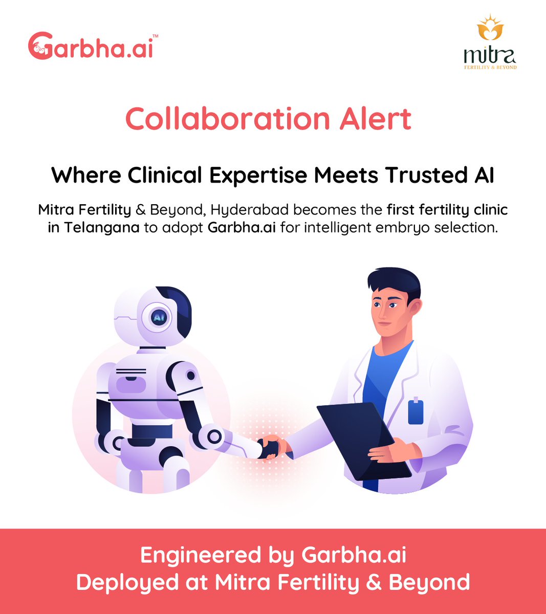 360digitmg's tweet image. 🤝 Collaboration Alert!

Mitra Fertility &amp;amp; Beyond, Hyderabad is the first in Telangana to adopt Garbha.ai for AI-driven embryo selection.

Smarter fertility care with trusted AI.

#GarbhaAI #AIinHealthcare #FertilityInnovation