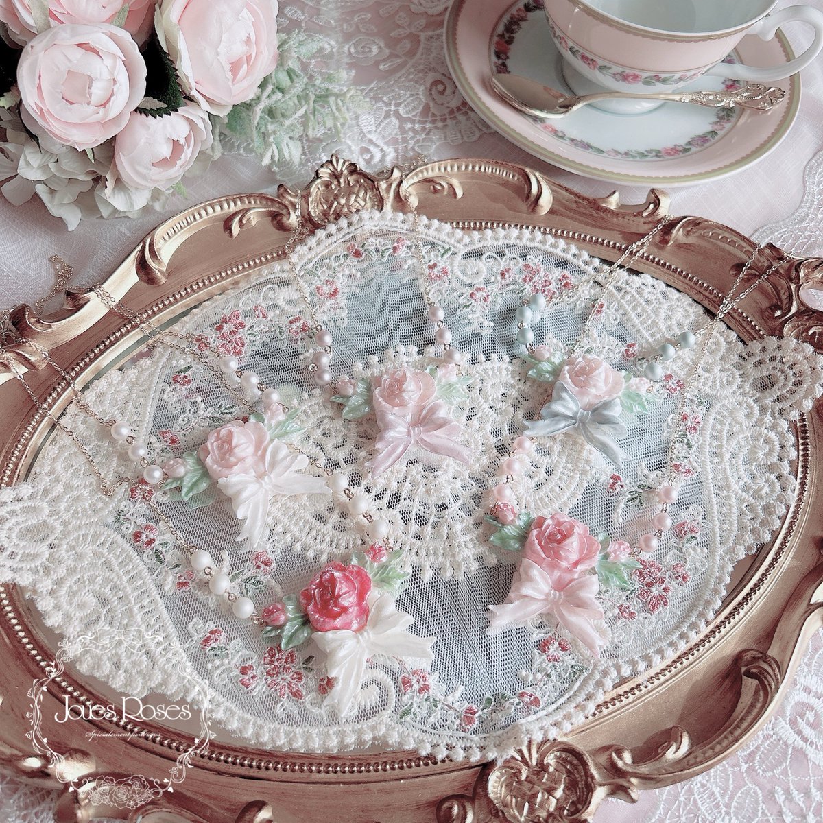 🎀Ruban Roseネックレス
ネックレス(51cmアジャスター付+5cm)

カラー
(下右から)
レッド
ピンク
(上右から)
ベビーピンク
ラベンダー
ベビーブルー