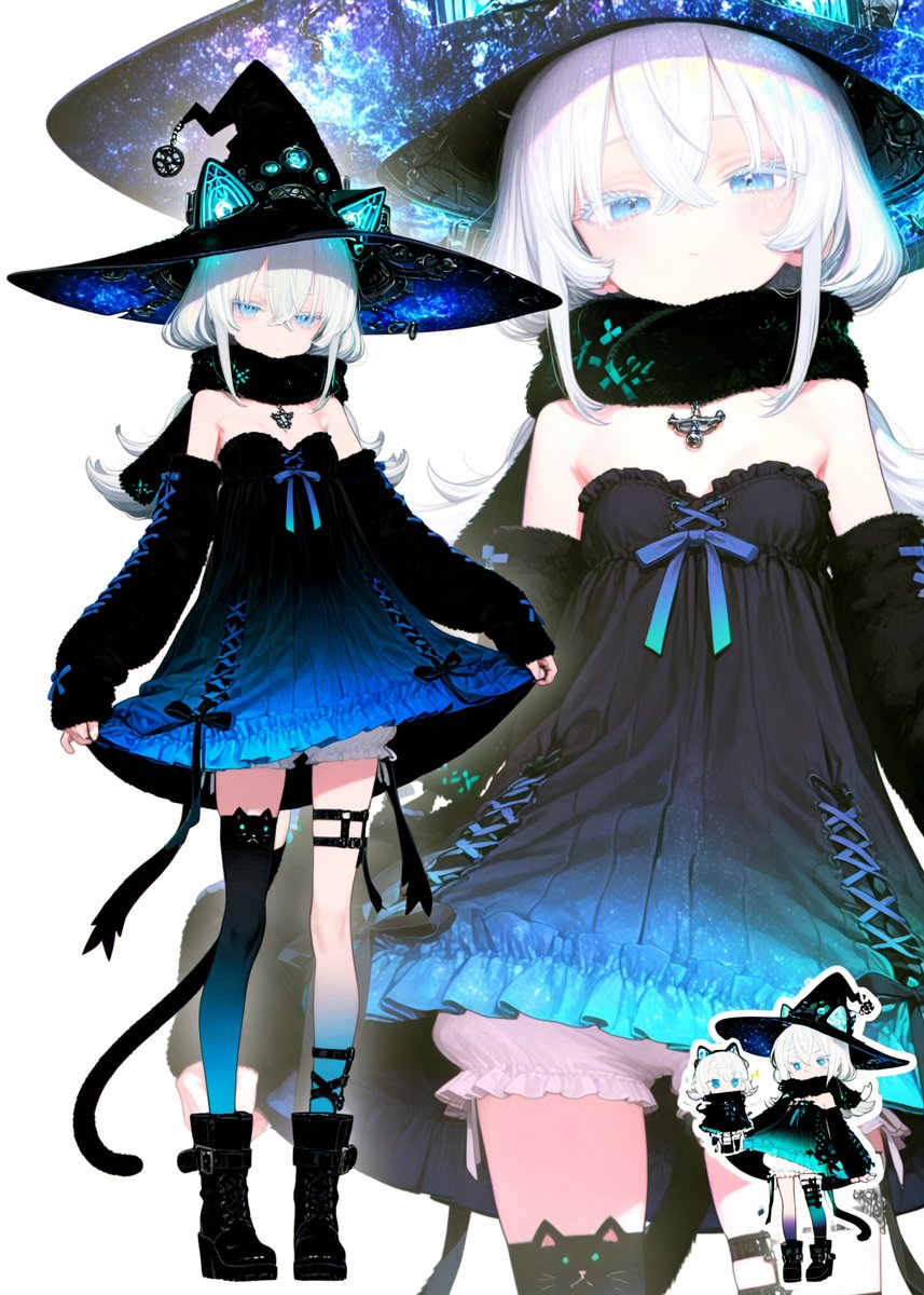 真作　Fukasawa Naoko「Blue Moon」水彩 ゴスロリ　アリス Moonlight Forest] Alice and the Corridor of Time Preorder : 15