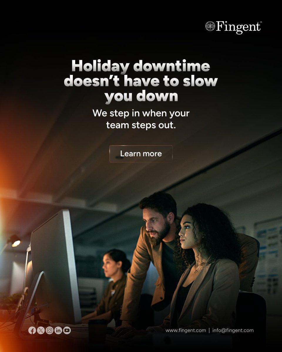 Holiday downtime shouldn’t pause progress. When your team steps away, we step in to keep your work moving forward.

👉 Learn more → fingent.com/staff-augmenta…

#StaffAugmentation #TeamExtension #BusinessContinuity #TechSupport #Fingent
