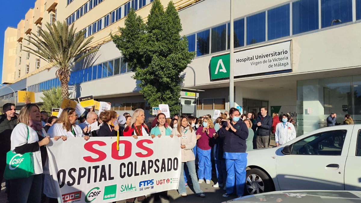 🏥🆘Los profesionales del <a href="/HUVV_SAS/">Hospital Clínico Virgen de la Victoria</a> vuelven a alzar la voz en una masiva protesta para denunciar el colapso del centro.
📢Exigen el cese inmediato del gerente y de todas las direcciones implicadas en los reiterados incumplimiento de los acuerdos
🔗andalucia.satse.es/web/malaga/w/m…