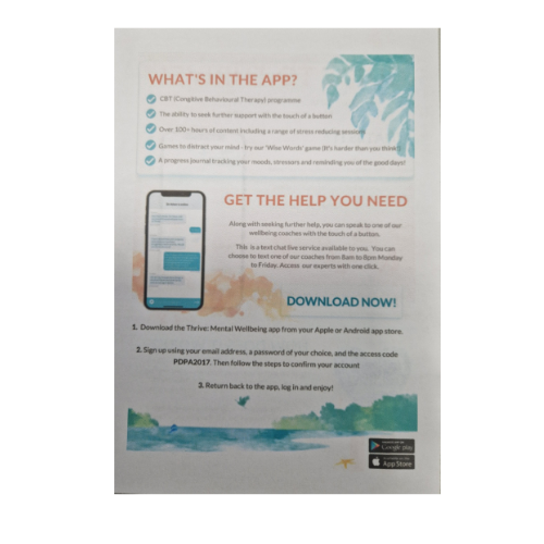PDPA_darts's tweet photo. All PDPA members get FREE access to the Thrive Mental Wellbeing App. It includes tools to assess anxiety and depression, guided exercises to help manage stress, and 24/7 support whenever you need it. https://t.co/tTRs5Hd48w