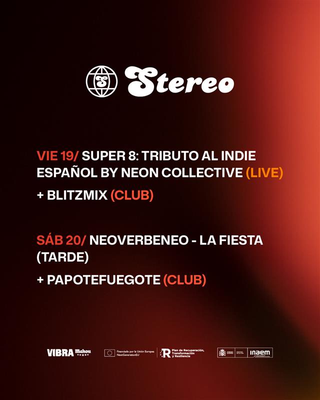 ¡Este finde tenemos planazo! ✨

Viernes ➡️ Super 8: Tributo al indie español by <a href="/NCTributes/">Neon Collective Tributes</a> + CLUB con <a href="/BlitzMix/">BlitzMix</a> 🎸
🎫 bit.ly/SUPER8NEONCOLL…

Sábado ➡️ La Fiesta de Neoverbeneo + CLUB con Papotefuegote ⭐️
🎫 bit.ly/NEOVERBENEOFIE… 

🎟 Entradas CLUB a la venta en taquilla.