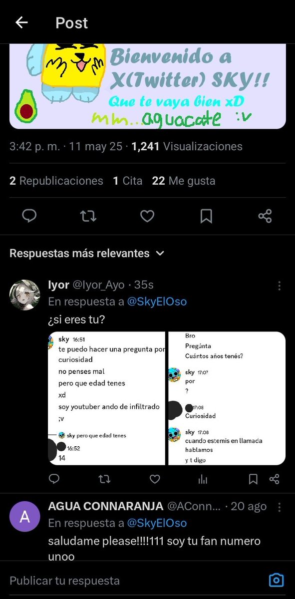 Iyor_Ayo's tweet photo. El youtuber que dice ser supuestamente es este, aunque sprunki sky no ha mostrado publicamente sus placas de yt, yo creo podria ser un suplantador. https://t.co/acytKtSKjA