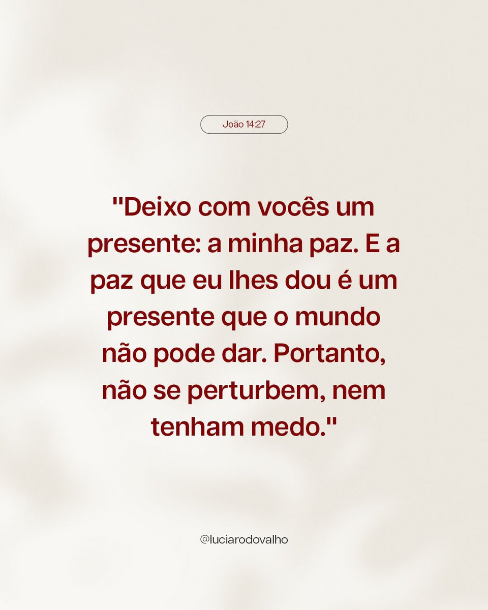 A verdadeira paz não é a ausência de lutas, mas a presença de Cristo em meio a elas. Quando tudo parece incerto, Ele continua sendo o nosso ponto seguro, o abrigo onde a alma encontra descanso.