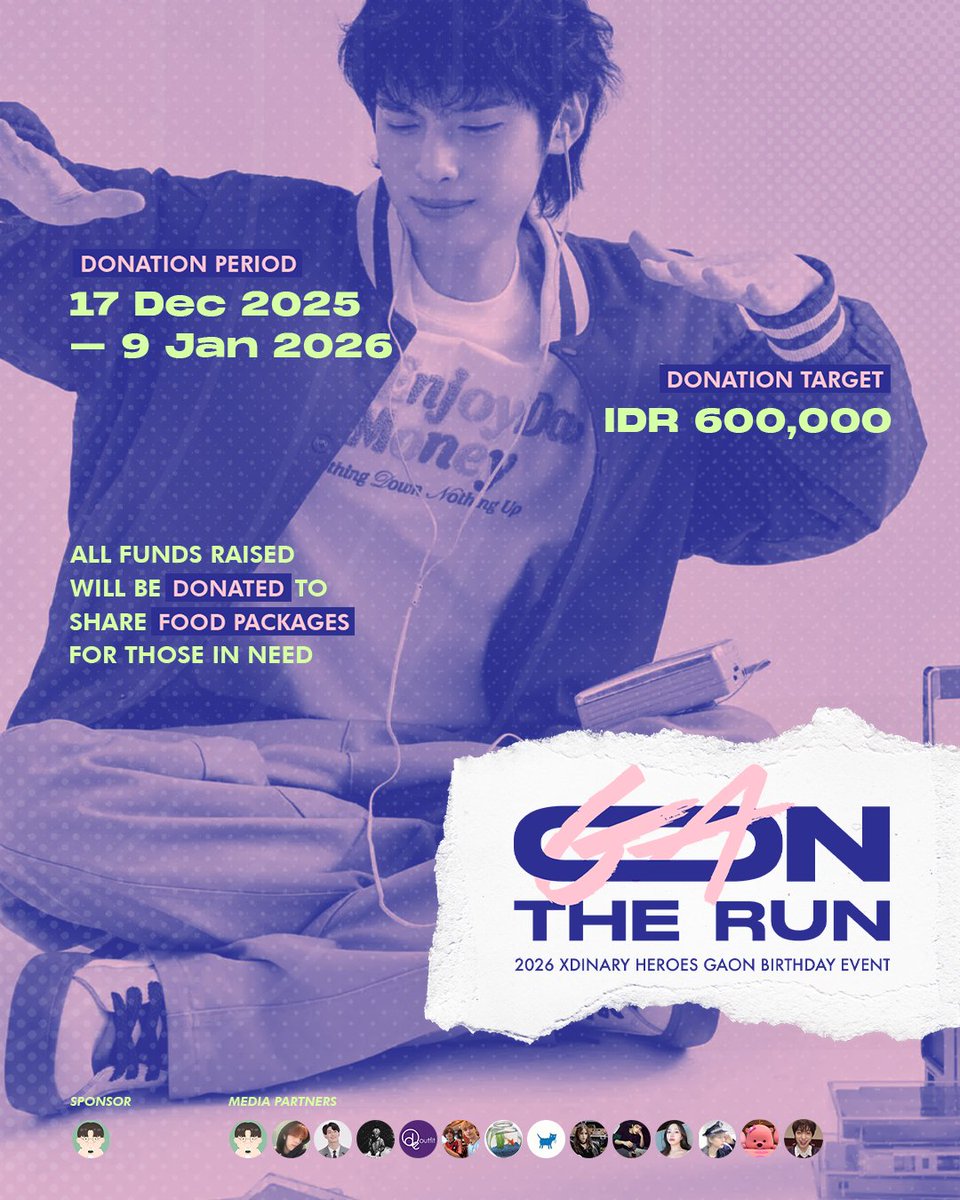 GA_ON_THERUN's tweet photo. ❯❯❯❯ 𝙊𝙉 𝙏𝙃𝙀 𝙍𝙐𝙉
𝘾𝙃𝘼𝙍𝙄𝙏𝙔 𝙋𝙍𝙊𝙅𝙀𝘾𝙏

To celebrate Gaon’s 24th birthday, let’s share warm food to relay energy to people in need, in his name ♡

❯❯ Details &amp; How to Participate: https://t.co/Dd9ehTzC9y
❯❯ Giveaway event

#ON_THECHARITY #ON_THERUN https://t.co/HFQAPxItFC