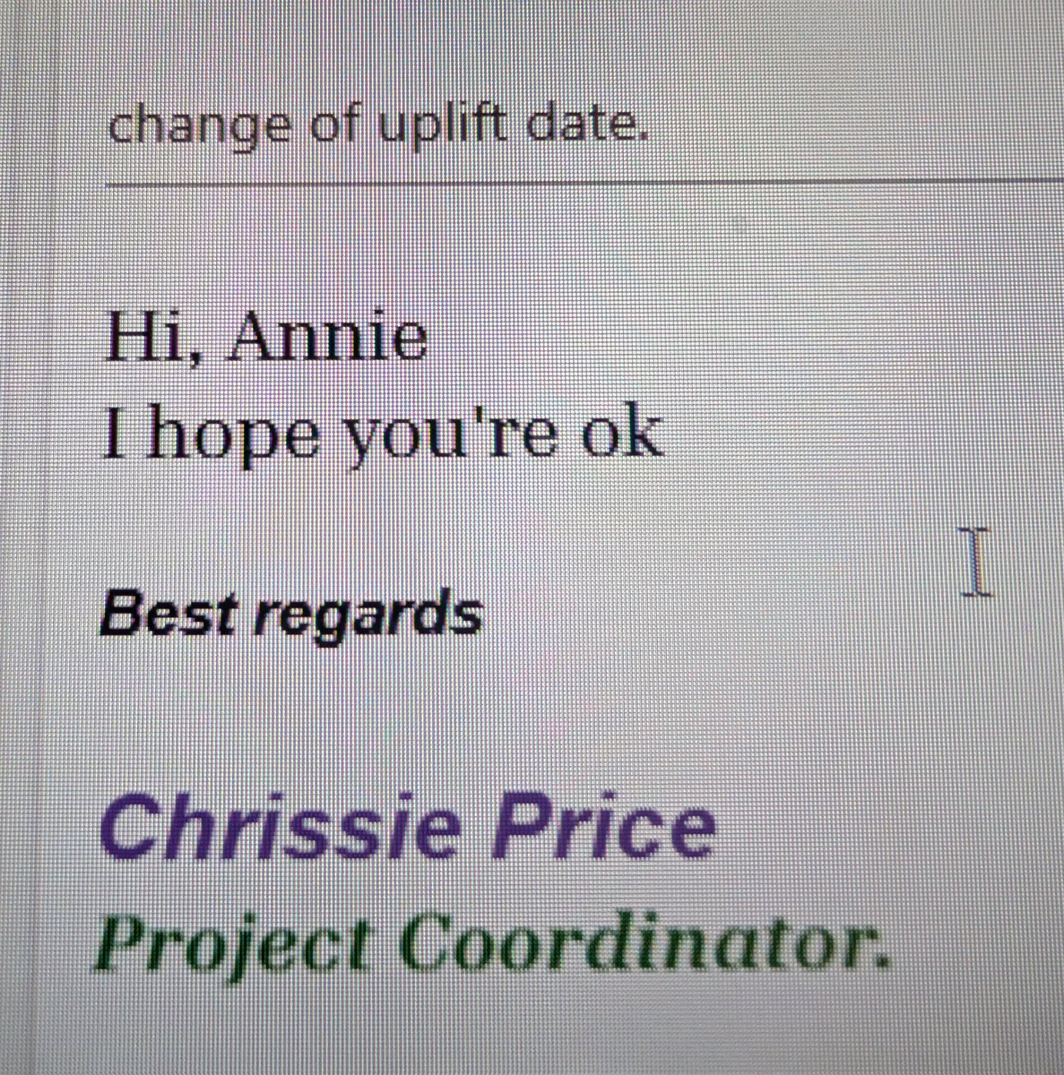 I still laugh to myself about this..