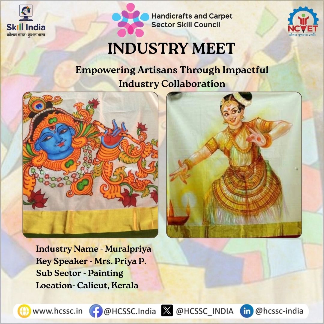 HCSSC_INDIA's tweet photo. #handicrafts #handicraftsofindia #MoSkillsAndEnterpreneurship #KushalBharatViksitBharat #SkillIndiac https://t.co/qop0khYLru