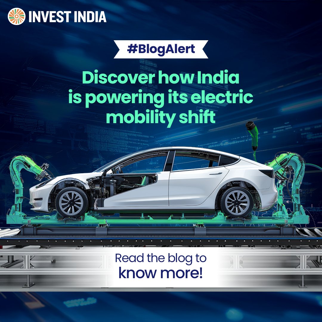 investindia's tweet image. #BlogAlert

India’s #EV industry is charging ahead, driven by rising adoption &amp;amp; expanding charging infrastructure. With manufacturing gaining momentum, the sector offers growth potential for global #investors.

Read about India’s growing EV landscape: tinyurl.com/blogs-Indias-E…