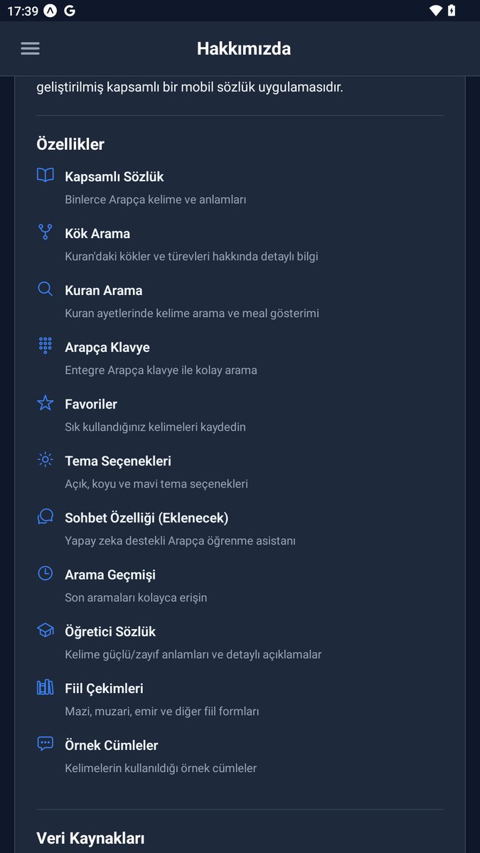 Arapça Türkçe sözlük ihtiyacınızı fazlasıyla karşılayan, hem öğrenciler hem de uzmanlar için geliştirilmiş en kapsamlı mobil uygulama ile tanışın. Sadece kelime anlamlarını değil, kelimenin kökünü, türevlerini ve gramer yapılarını da keşfedin.

play.google.com/store/apps/det…
