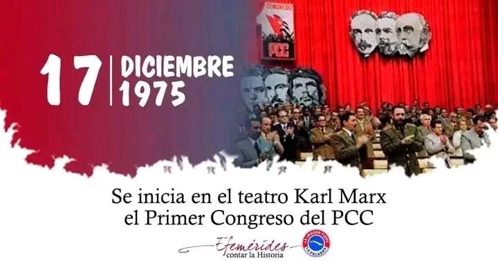 El #PrimerCongresoPCC   marcó un hito histórico al consolidar la institucionalización de la Revolución y definir el rumbo político, económico y social del país. Fue un momento clave para reafirmar la unidad nacional y proyectar el socialismo cubano hacia el futuro.