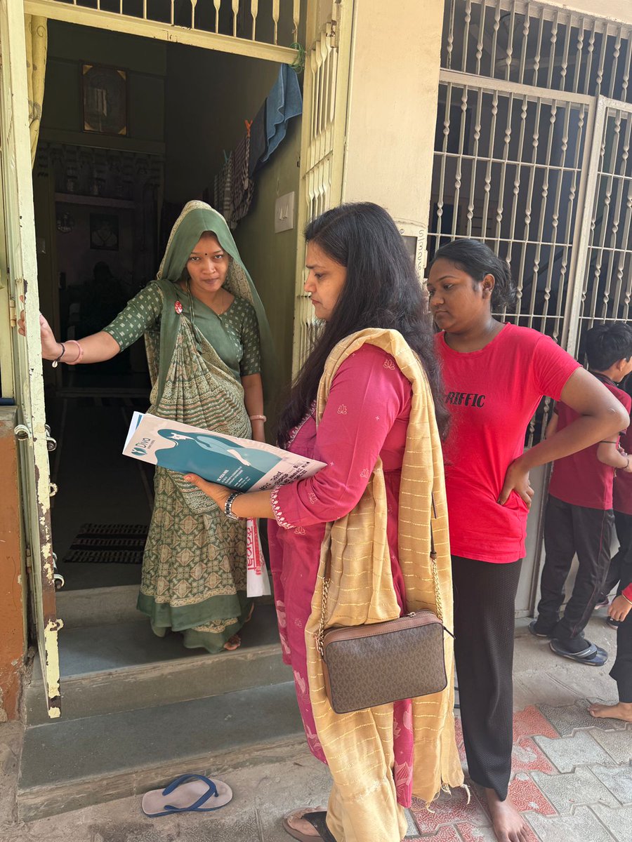 dsbccAmc's tweet image. AMBLI UPHC | AMC HealthID activity cross-checking by Medical Officer at Jambuvan ni Chali | &amp;lt;18 yrs ANC visit &amp;amp; counselling at Bodakdev Gaam and Jambuvan ni Chali | VHR visit at Mahakali Vas | 42-yr high-risk ANC visit at Samprat Flats.#AmbliUPHC #AMCHealth #ANCVisit #HighRiskANC