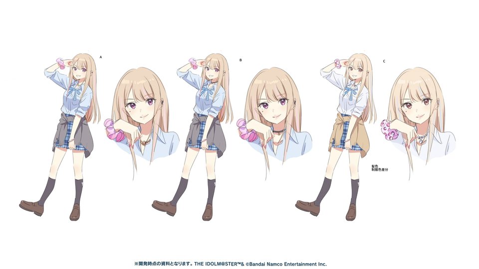 imas_DB's tweet image. 紫雲清夏のキャラクターデザイン検討。「踊れるギャル」からイメージ。髪色は最終的にオレンジに。
(#学マス忘年会2025 youtube.com/watch?v=gK7Pig…)