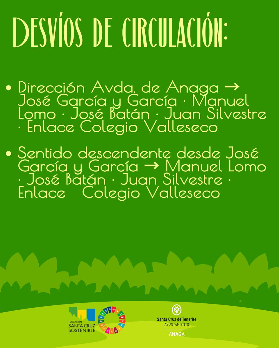 🚧 Anaga Solidaria Trail 2025 | Aviso importante de tráfico 

El 27 de diciembre, con motivo de la celebración de la Anaga Solidaria Trail 2025, se aplicarán medidas puntuales de regulación del tráfico y del estacionamiento en el entorno de Valleseco para garantizar la seguridad