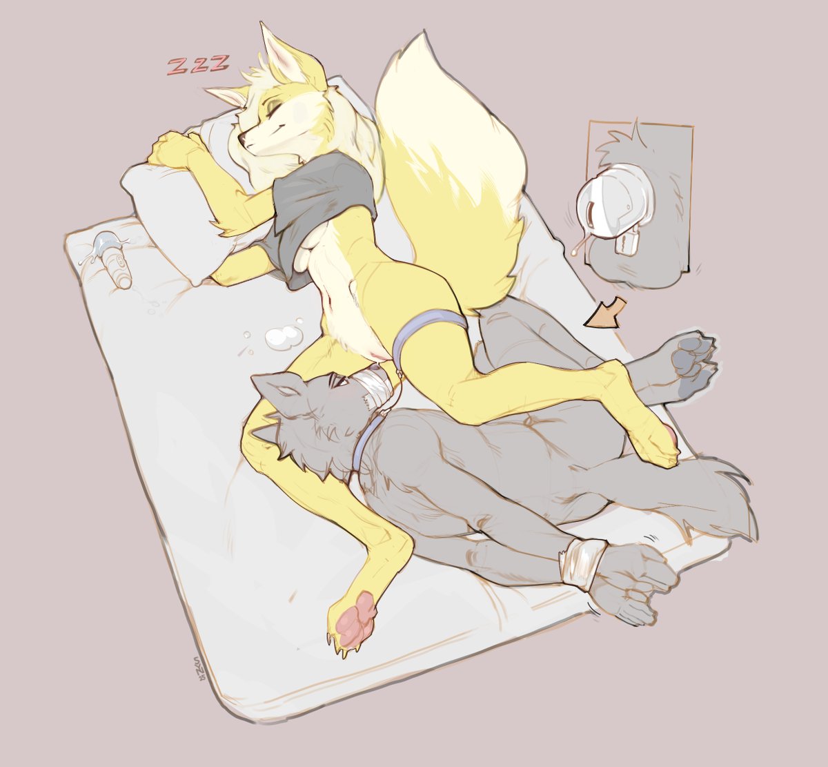 pussy-sniffing commission doodle