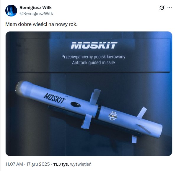Krzysztof__Duda's tweet photo. Jest / będzie zainteresowanie @MON_GOV_PL  🇵🇱Moskitem? Oby. Na razie szczegółów brak.  
#Moskit #PPK #2026 https://t.co/2NKehZAKV9
