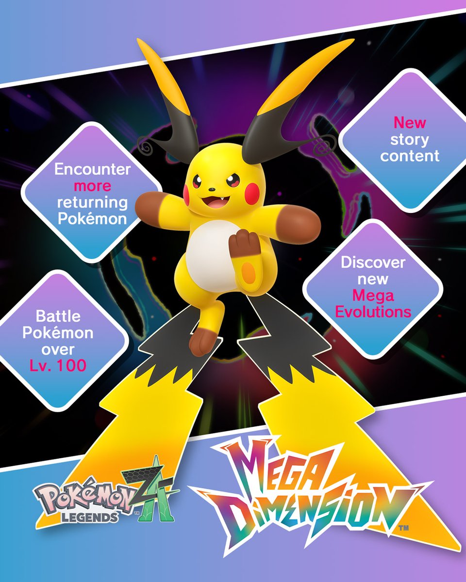 Flere Mega-Evolved Pokémon, flere hemmeligheder at afdække, flere eventyr at begive sig ud på! Her er blot nogle af de ting, du kan opdage i #PokemonLegendsZA #MegaDimension