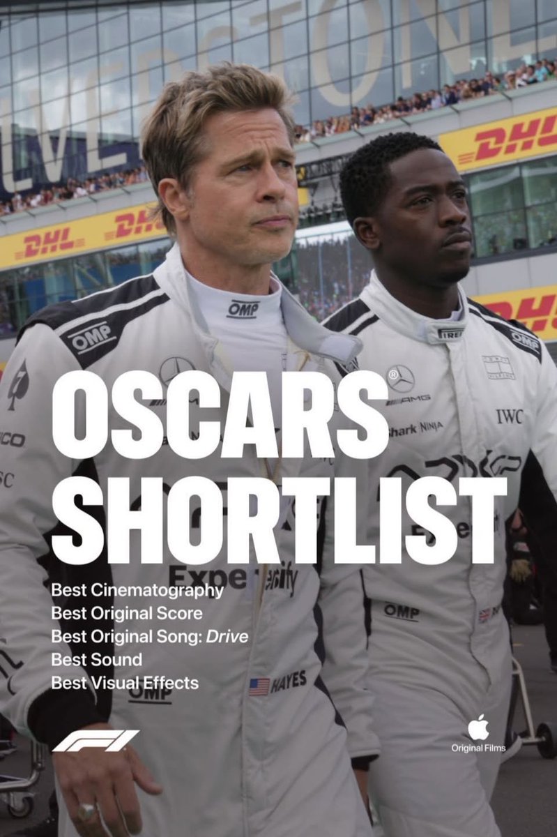 ノミネートされた🎉
１つでも多くオスカー像🏆手に入れて欲しい！
#映画F1