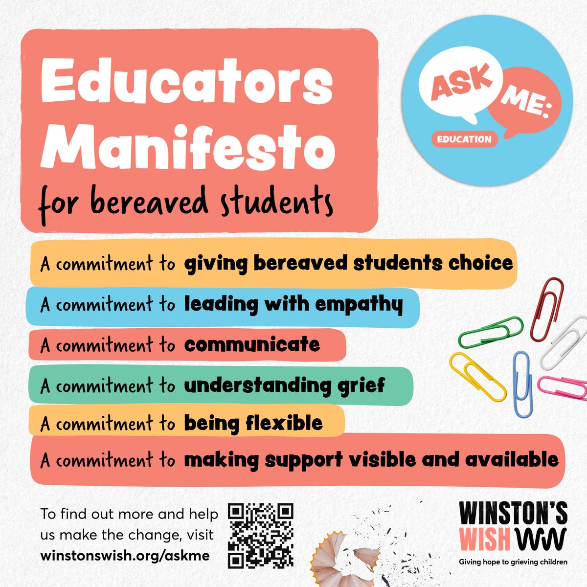 winstonswish's tweet photo. In one month, 349 educators have signed our Ask Me: Education Manifesto and downloaded our Bereavement Plans! 🎉

Together, we’re changing bereavement support for students in education. Will you join the movement? ➡️ https://t.co/BOYHyCMfjU https://t.co/ipBScFrWQy
