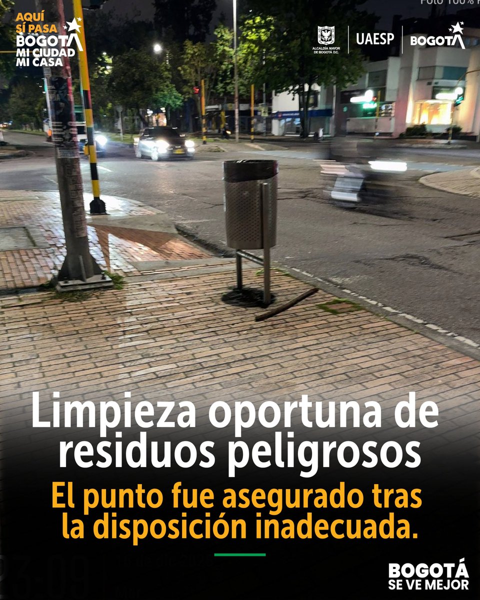 Uaesp's tweet image. Esto no puede pasar.
En la carrera 19 con calle 104 fueron encontrados tubos de sangre, jeringas y otros residuos peligrosos abandonados en el espacio público, una situación que representa un riesgo para la salud.

De inmediato, junto con  @Ambientebogota  y @alcaldiausaquen se…