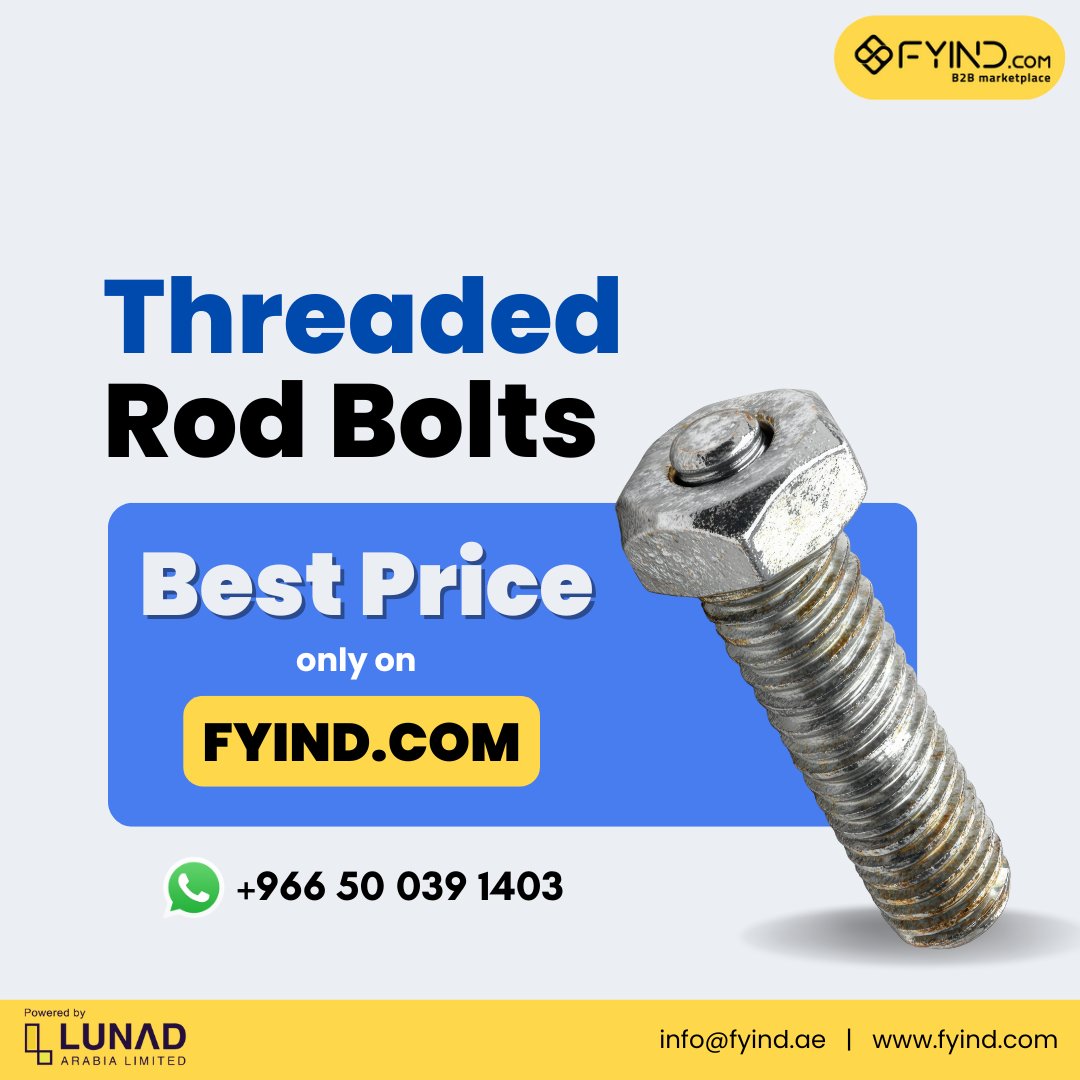 FyindKsa's tweet image. Source premium Threaded Rod Bolts with ease on FYIND - fyind.com/ksa/en/manufac…

Verified suppliers. Best prices.
📞 +966 50 039 1403

.

#FyindKSA #ConstructionSupplies #IndustrialTools #Bolts #ThreadedBolts #Hardware #OnlineShopping #OnlineMarketing #B2BMarketplace