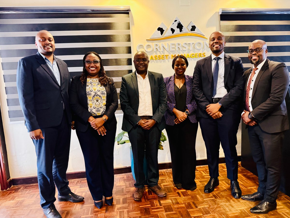 CSAssetManagers's tweet photo. We were honoured to host the Managing Director of KCB Bank Uganda, Mr. Edgar Byamah, and his team.  #cornerstoneassetmanagers #KCBbank https://t.co/cx5dK9dq6z