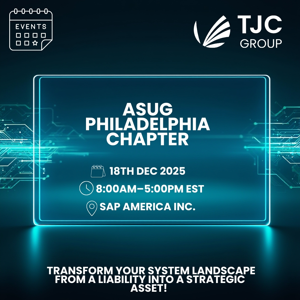 ⏰ JUST 1 DAY TO GO!
Is your legacy system draining resources after S/4HANA migration? 🤔

🚀 Join us tomorrow at ASUG Philadelphia Chapter to discover how TJC Group's ELSA solution helps you!

📍Location: SAP America Inc.

#SAP #legacydecommissioning #migration