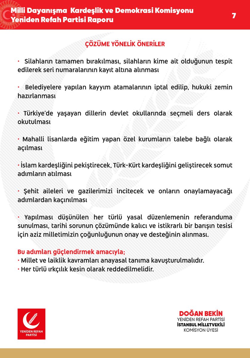 Yeniden Refah Partisi (@rprefahpartisi) on Twitter photo 