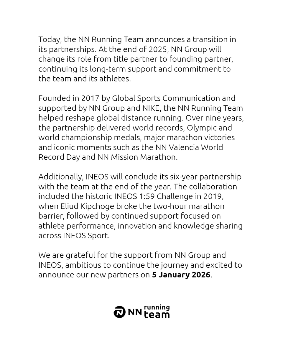 dsmfrunningteam's tweet photo. Excited to announce our new sponsors on 5 January 2026. 

Read more 🗞️ https://t.co/RbdlBRn1gA

#NNRunningTeam https://t.co/ITHWnBzDPd