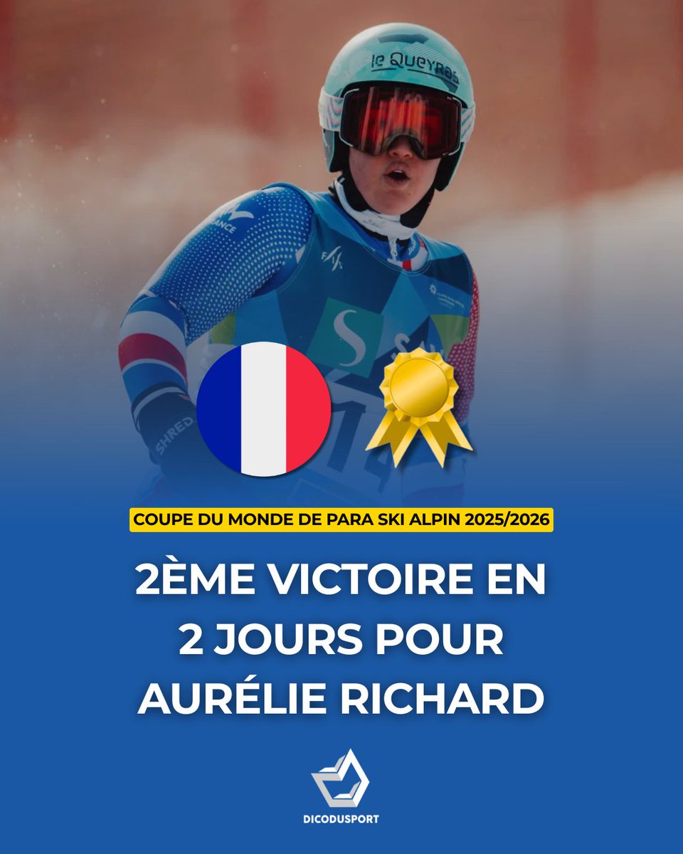 dicodusport's tweet photo. 🥇🇫🇷❄️ 𝐀𝐔𝐑𝐄́𝐋𝐈𝐄 𝐑𝐈𝐂𝐇𝐀𝐑𝐃 𝐑𝐄𝐌𝐏𝐎𝐑𝐓𝐄 𝐔𝐍𝐄 𝟐𝐄̀𝐌𝐄 𝐃𝐄𝐒𝐂𝐄𝐍𝐓𝐄 𝐄𝐍 𝟐 𝐉𝐎𝐔𝐑𝐒 !

#paraski https://t.co/PmqtvbPGm8