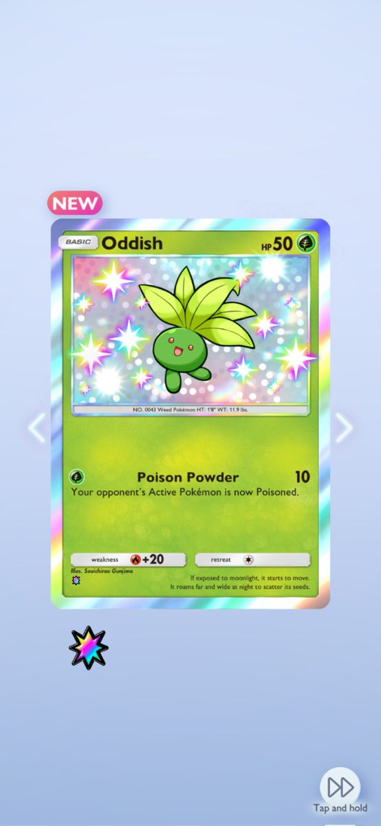 bringdaking's tweet image. Well not too shabby for some hits in the new Pokémon TCG Pocket set.

Rainbow in 3 packs is wild tho lol