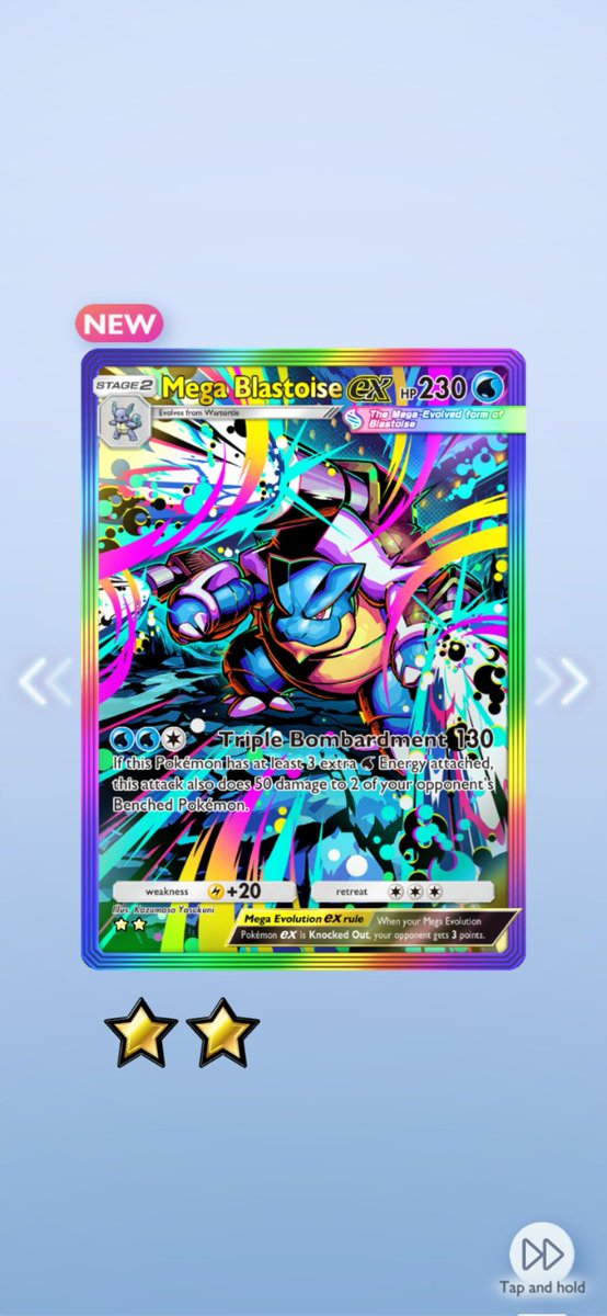 bringdaking's tweet image. Well not too shabby for some hits in the new Pokémon TCG Pocket set.

Rainbow in 3 packs is wild tho lol